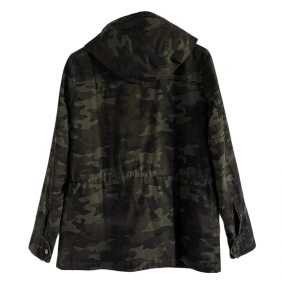 Lucky Brand Military Inspired Camo Chic Anorak Hooded Utility Jacket SZ L - Picture 9 of 9